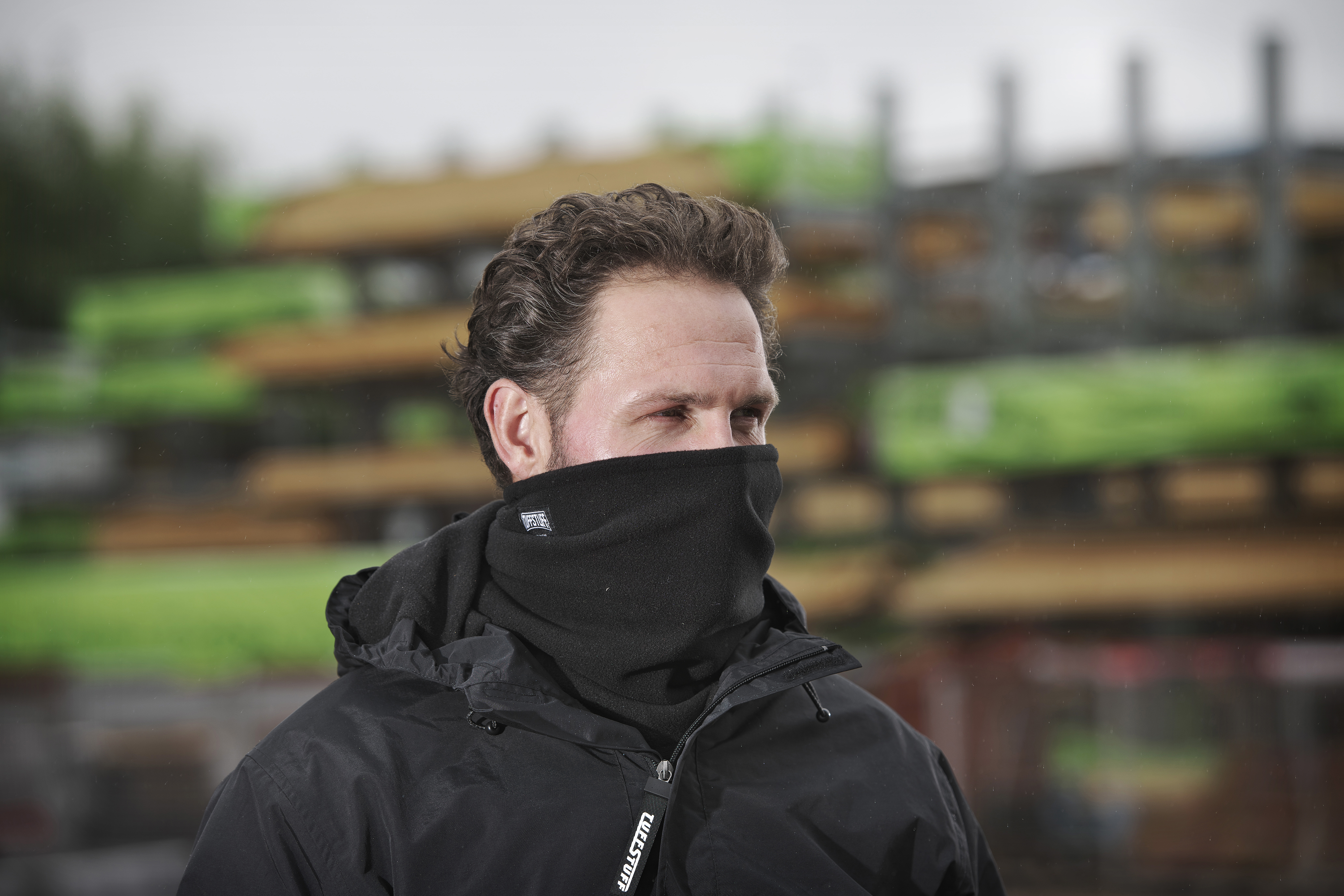 Pro Work Neck Warmer worn